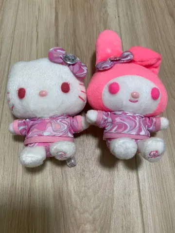 Rady 헬로키티&마이멜로디 봉제 인형 키링 세트