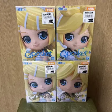 Qposket 카가미네 렌 카가미네 린 A색상 B색상 4개 세트 피규어