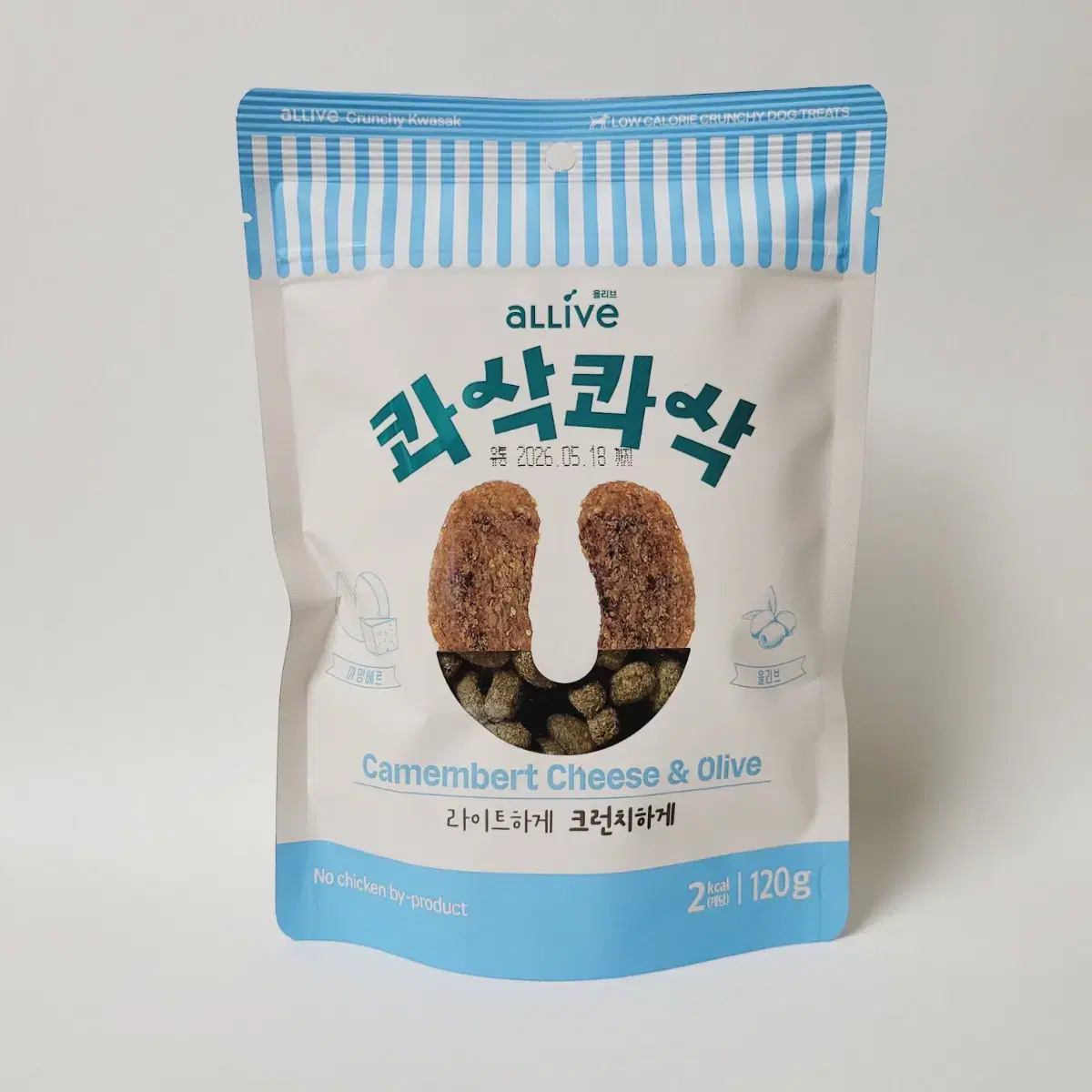 New Product} Olive Crunchy Camembert Cheese & Olive 120g Dog Treats