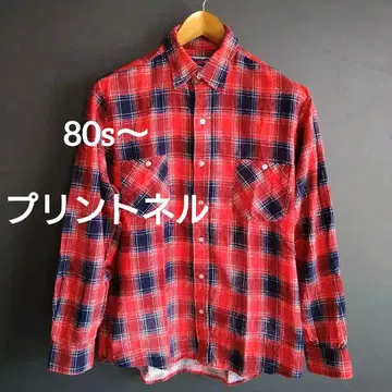 80년대 ~ 새상품급 빈티지 플란넬 셔츠 긴팔 셔츠