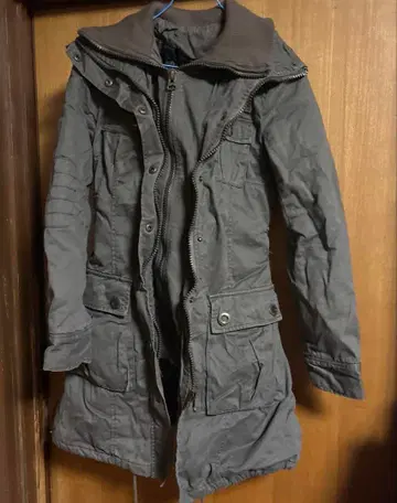 d.i.a 카키 페이크 레이어드 모즈 코트 벨트 포함