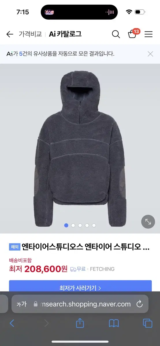 entire studio v2 fleece hood