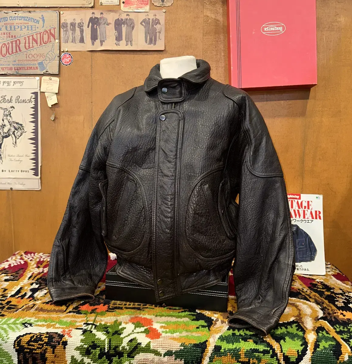 281/(XL-2X) 레더자켓 봄버자켓 가죽자켓 워크웨어 아메카지 블저종