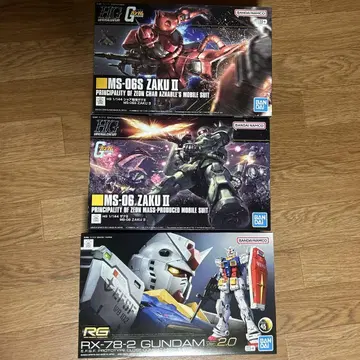 건담 프라모델 RX-78-2 MS-06S MS-06 자쿠 II