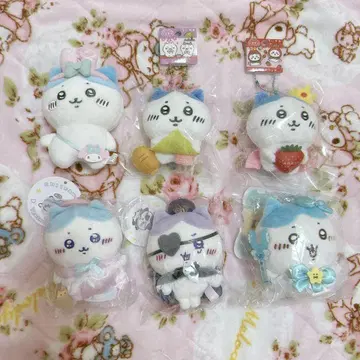 치이카와(먼작귀) 하치와레 봉제 인형 마스코트 키링 6개 세트