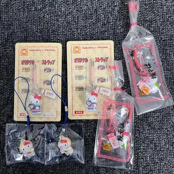 헬로키티 말짱 콜라보 네부치 키링 스트랩 6종 세트