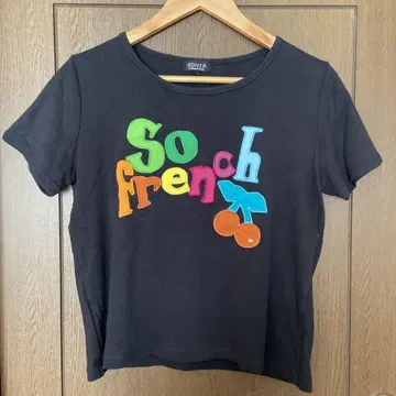 SONIA RYKIEL So French 컬러풀 자수 반팔 티셔츠