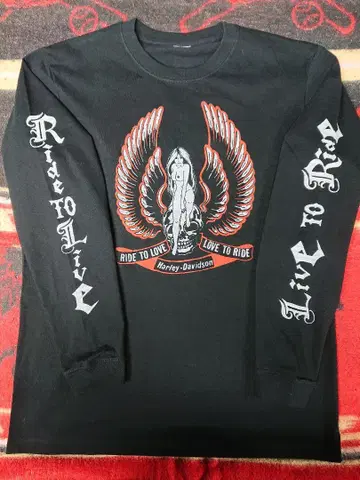 할리 누드 스컬 윙 롱 티셔츠 M