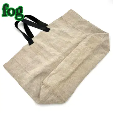 fog 린넨 손잡이 가죽 빅 토트백