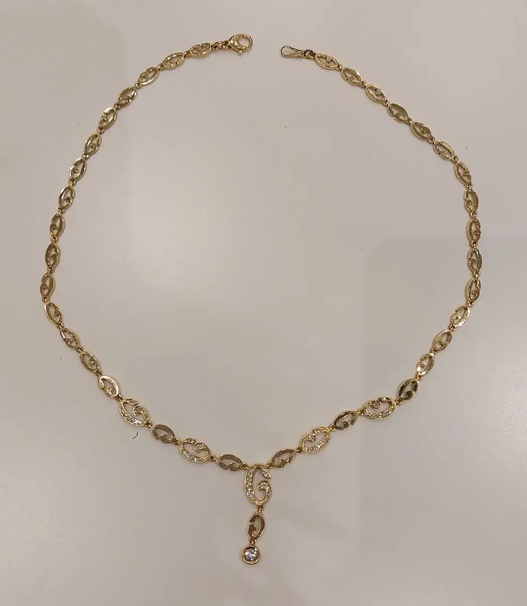 18k gold_woo!ah! elegant Y-shaped long necklace