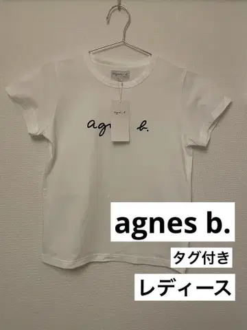 에네스베이(agnes b.) 티셔츠 티셔츠 여성용 반팔 로고 티셔츠