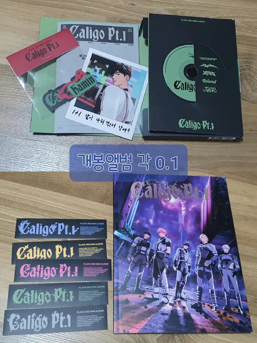 플레이브 칼리고 caligo pt.1 개봉앨범(뱅가드,퓨지티브,포카앨범)