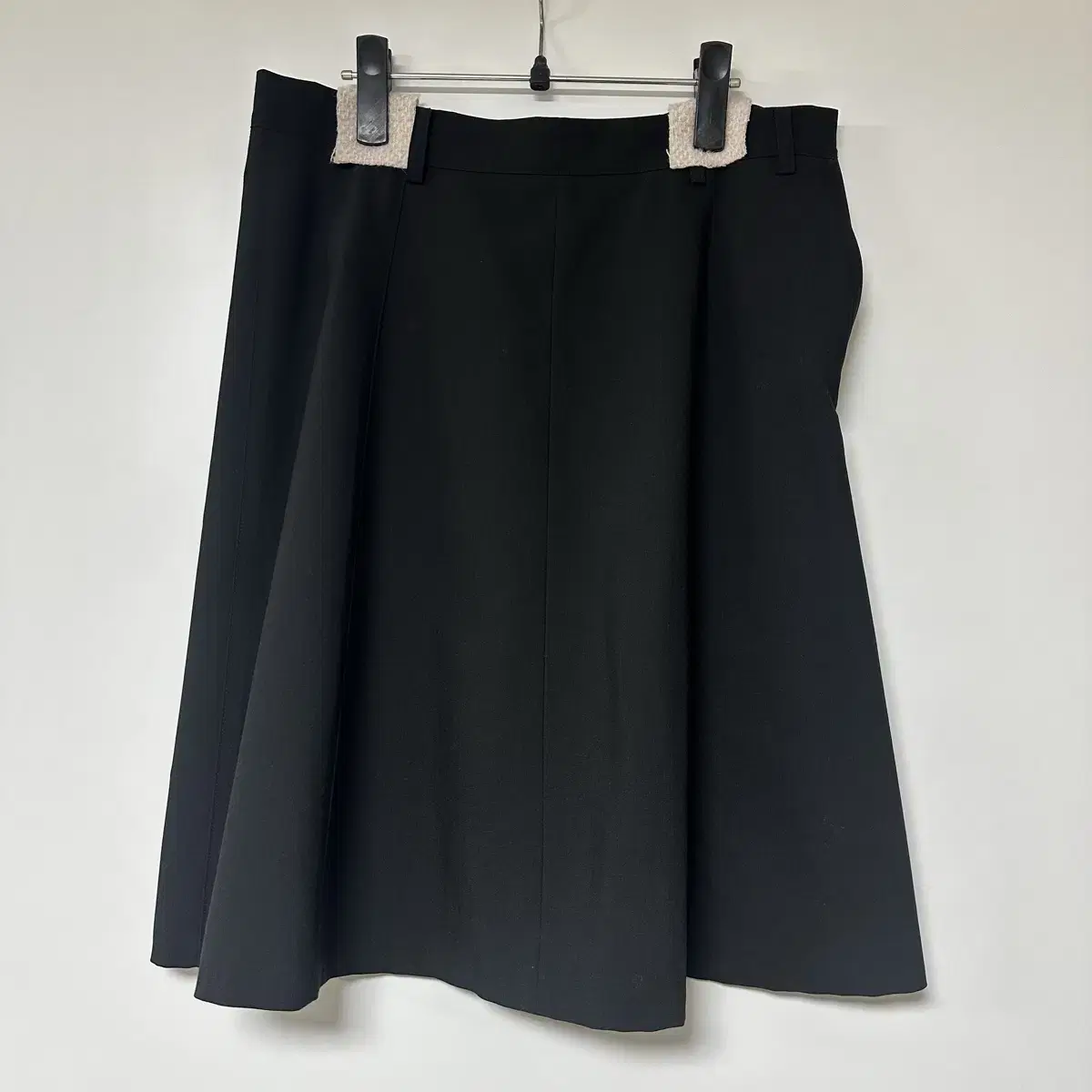 DUNST A-Line Black Midi Skirt M