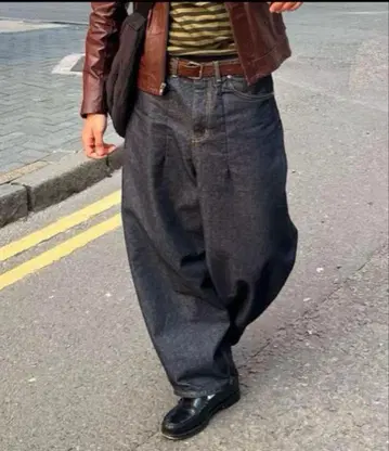 니센 원단 데님 풍선 청바지