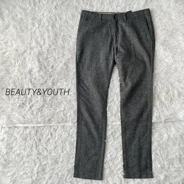 BEAUTY&YOUTH 홈스펀 스키니 테이퍼드 팬츠