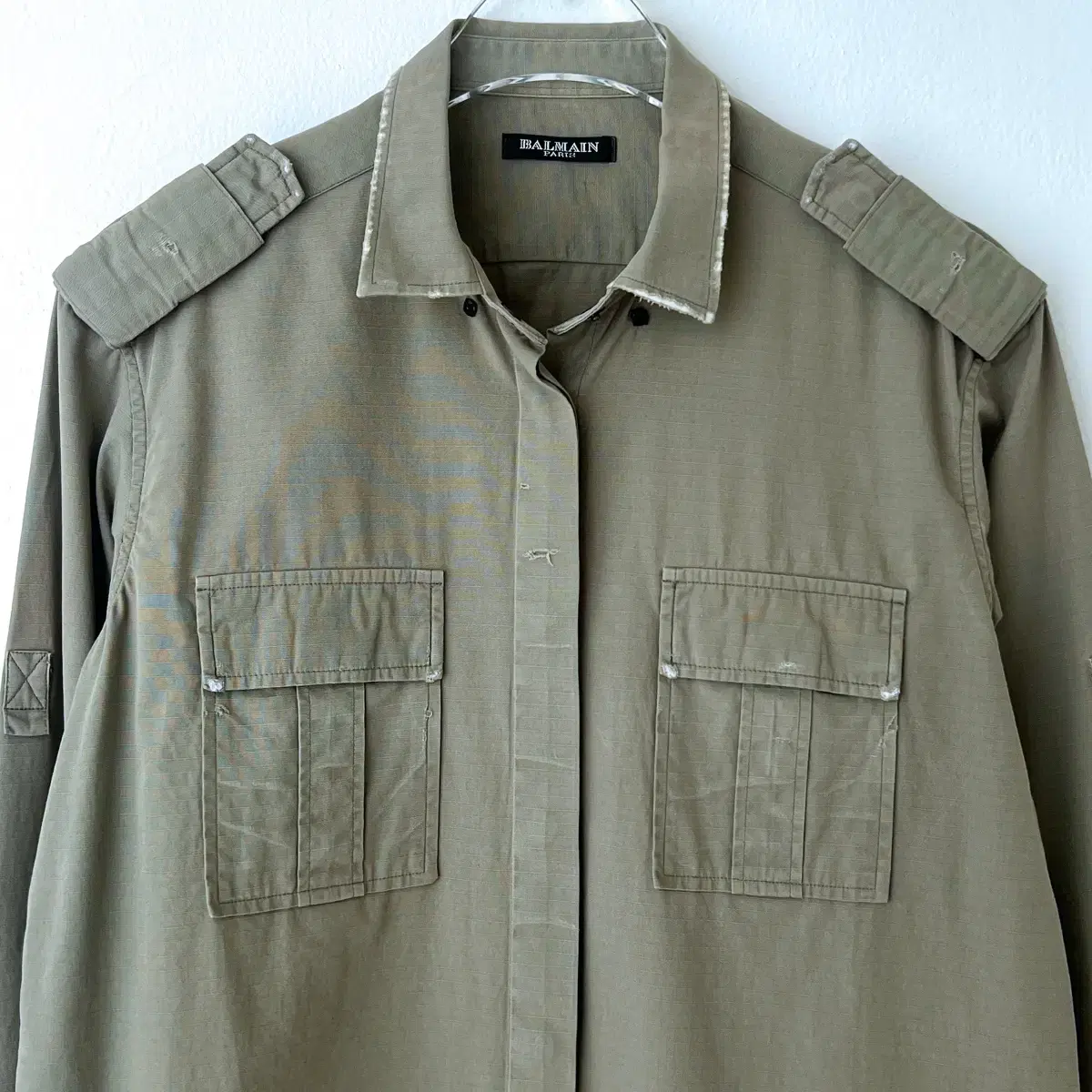 BALMAIN 발망 (36) BALMANG Military Long-sleeved Shirt Khaki