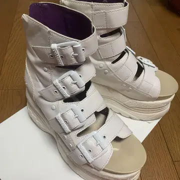 yosuke 흰색 화이트 샌들 부츠 24cm L