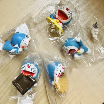 도라에몽 미니 피규어 5개 세트 디저트 3개, 쥐 통과 후프