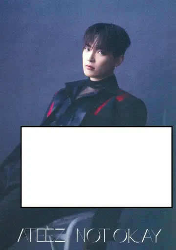 ATEEZ NOT OKAY HONG JOONG 사인 포함 색지