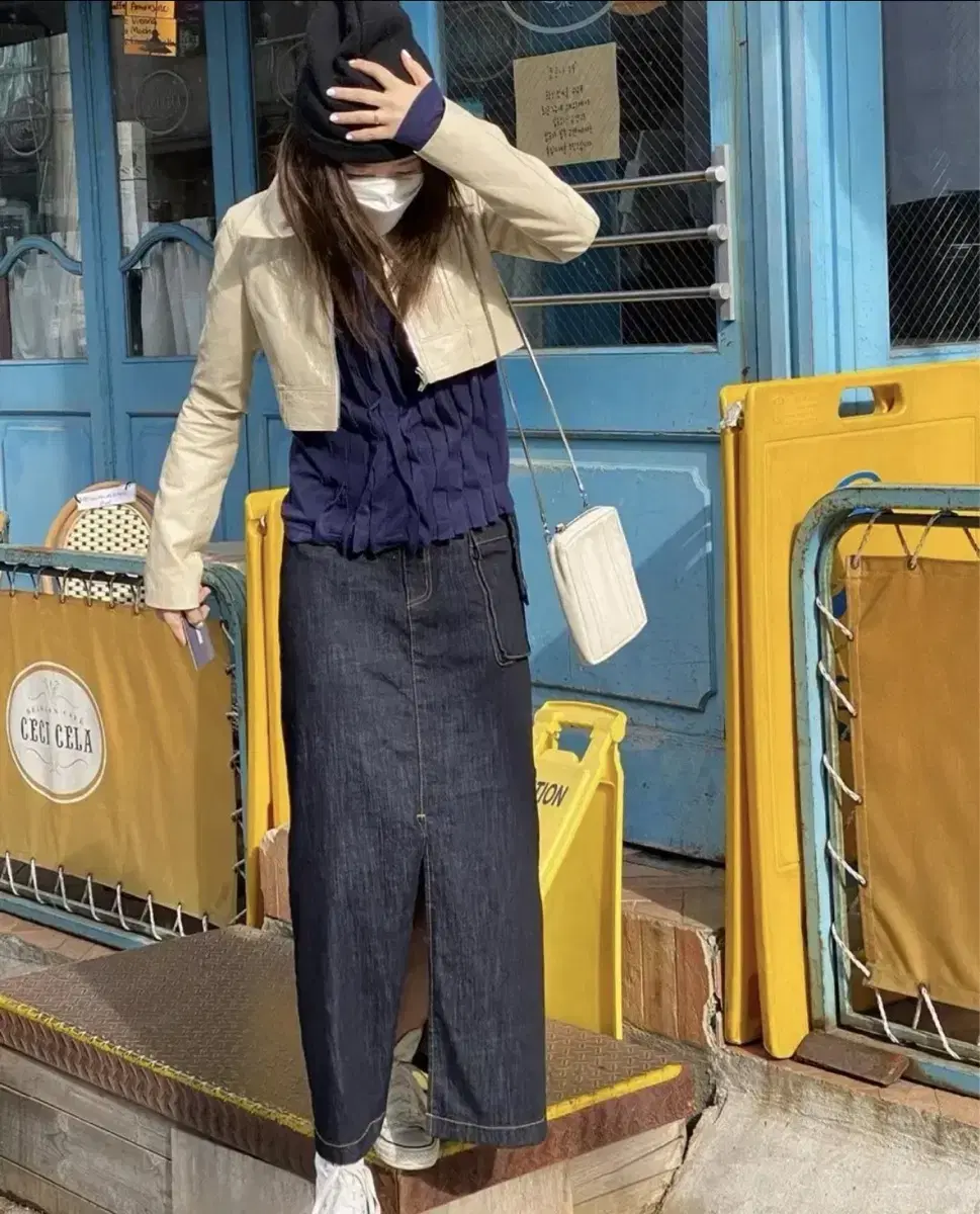 Matney Kim Cargo Denim Skirt Blue Skirt S
