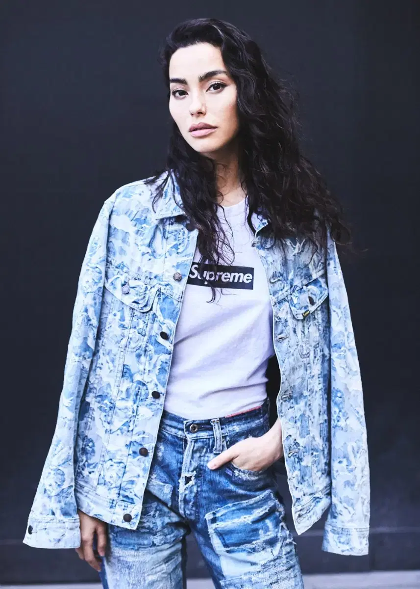 [L] 슈프림 16FW 체럽 트러커 자켓 라이트블루