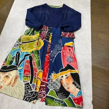 깃발 프론트 오픈 사시코 원피스/코트