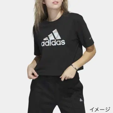 새상품 아디다스 마리메꼬 그래픽 티셔츠 반팔 블랙 여성용 L