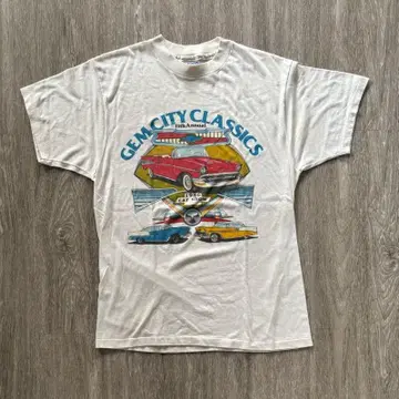 Hanes 80s 빈티지 티셔츠 남성용/여성용
