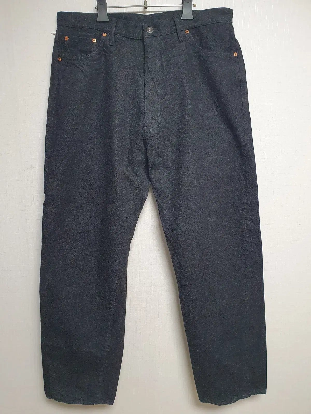 [36] 25SS Captain Sunshine 5P Zip Front Denim Pants Black One Wash New Product