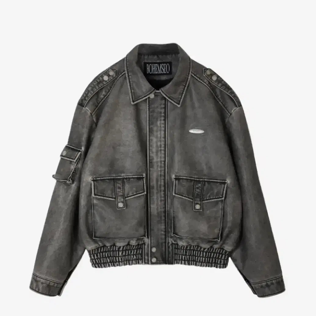【BOHEMIAN SEOUL】 PHYTON LEATHER FUR HOOD ZIP-UP Looking for) Bohemian Seoul Python Leather Fur Hooded Zip-Up