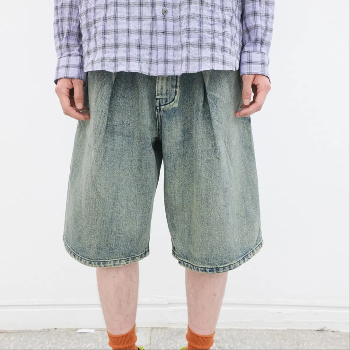 999humanity BELTED BURMUDA DYEING PANTS BELTED BURMUDA DYEING