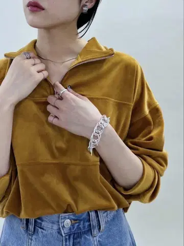 KBF 벨로아 하프 지퍼 풀오버