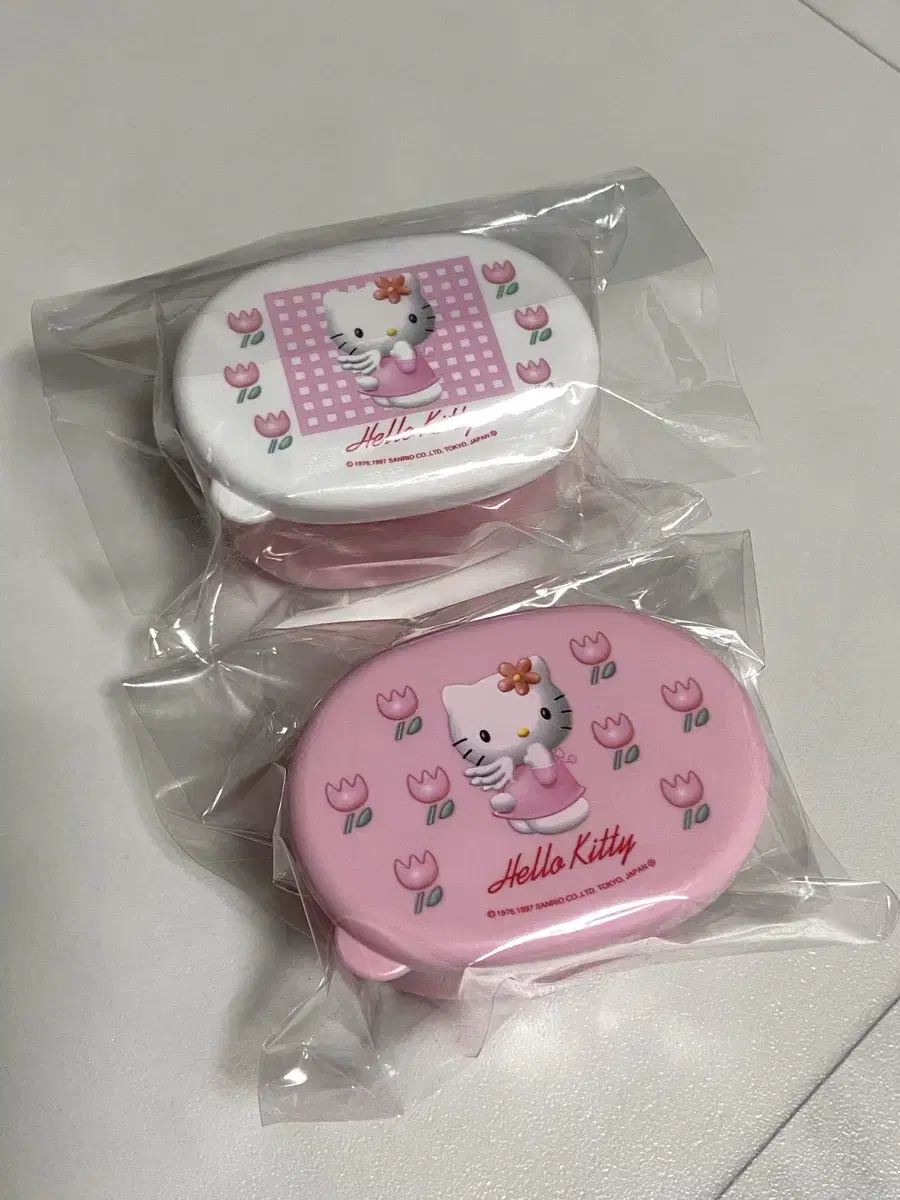 1997 Classic Angel Kitty Mini Lunch Box Storage Box (Angel Kitty Tulip