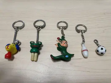 쇼와 레트로 캐릭터 키링 5개 세트