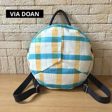 VIA DOAN 비아도안 서클 백팩 가죽 엠보