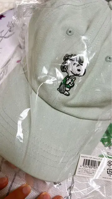 미사용 새상품 스벅 피넛츠 캡 블루 스누피