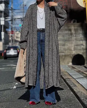 provoke 트위드 가운