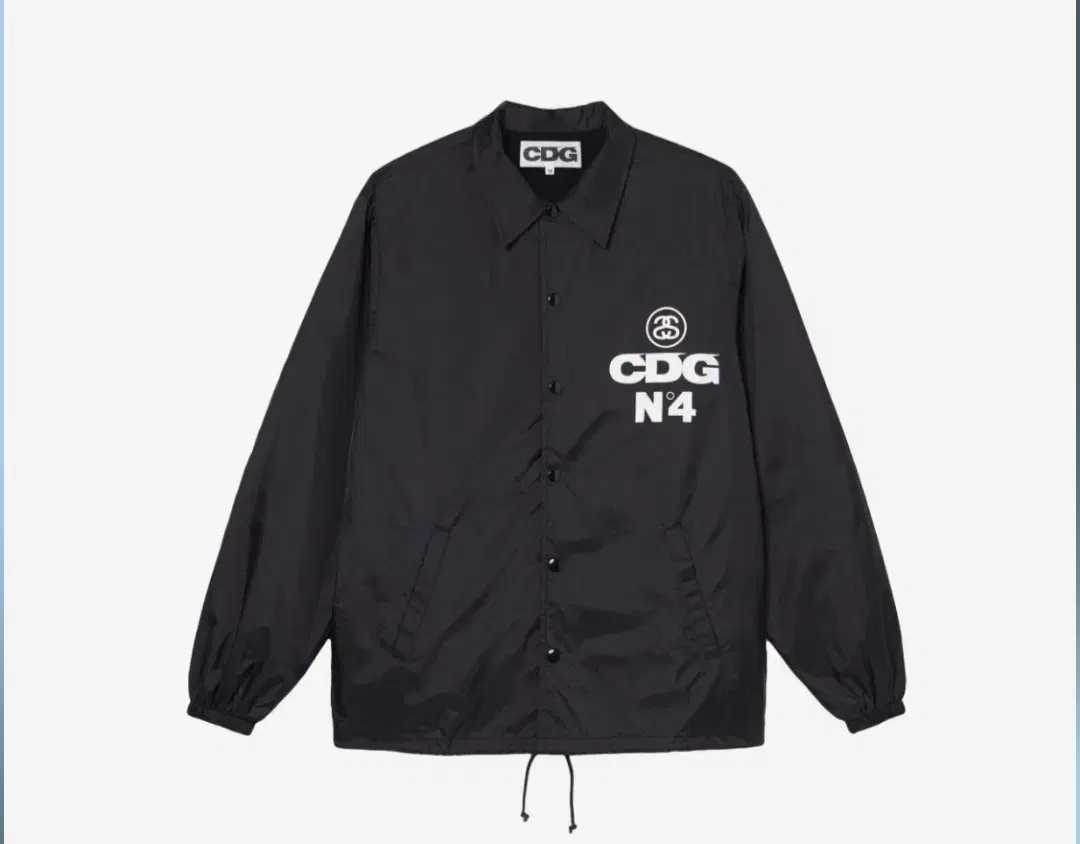 스투시 꼼데가르송 바람막이 스투시 x CDG 코치 자켓 블랙 2XL