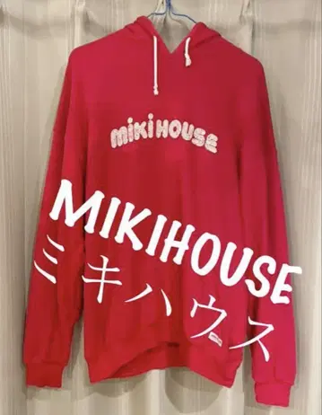 90년대 일본제 MIKIHOUSE 로고 프린트 후드 맨투맨 티셔츠 L