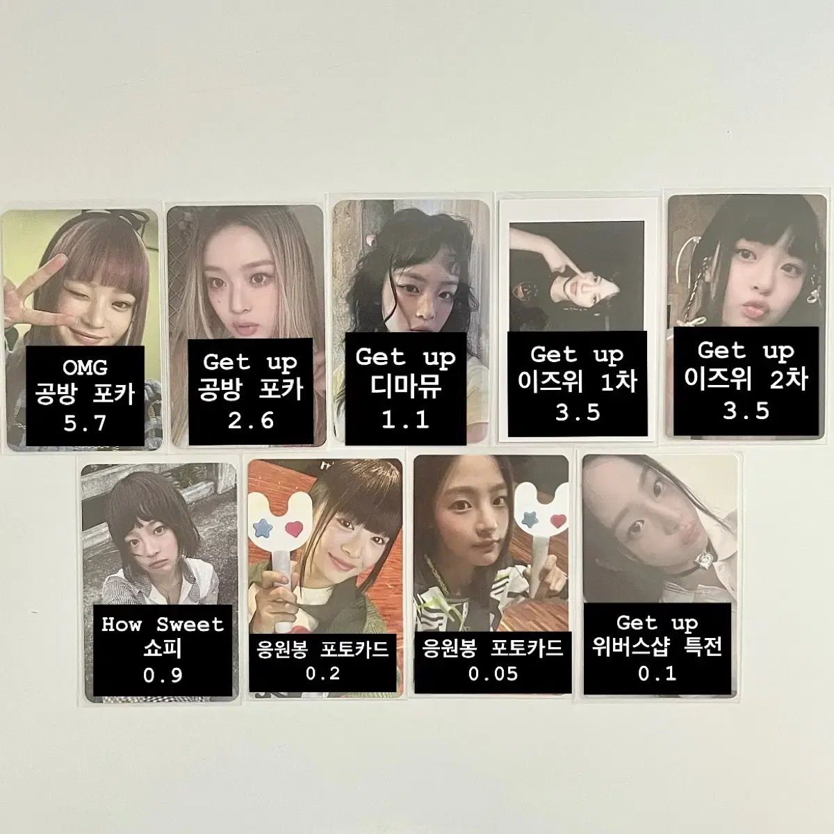 N.e.w.j.i New Jin Hanni album photocard broadcast pre-order benefit unreleased photocard