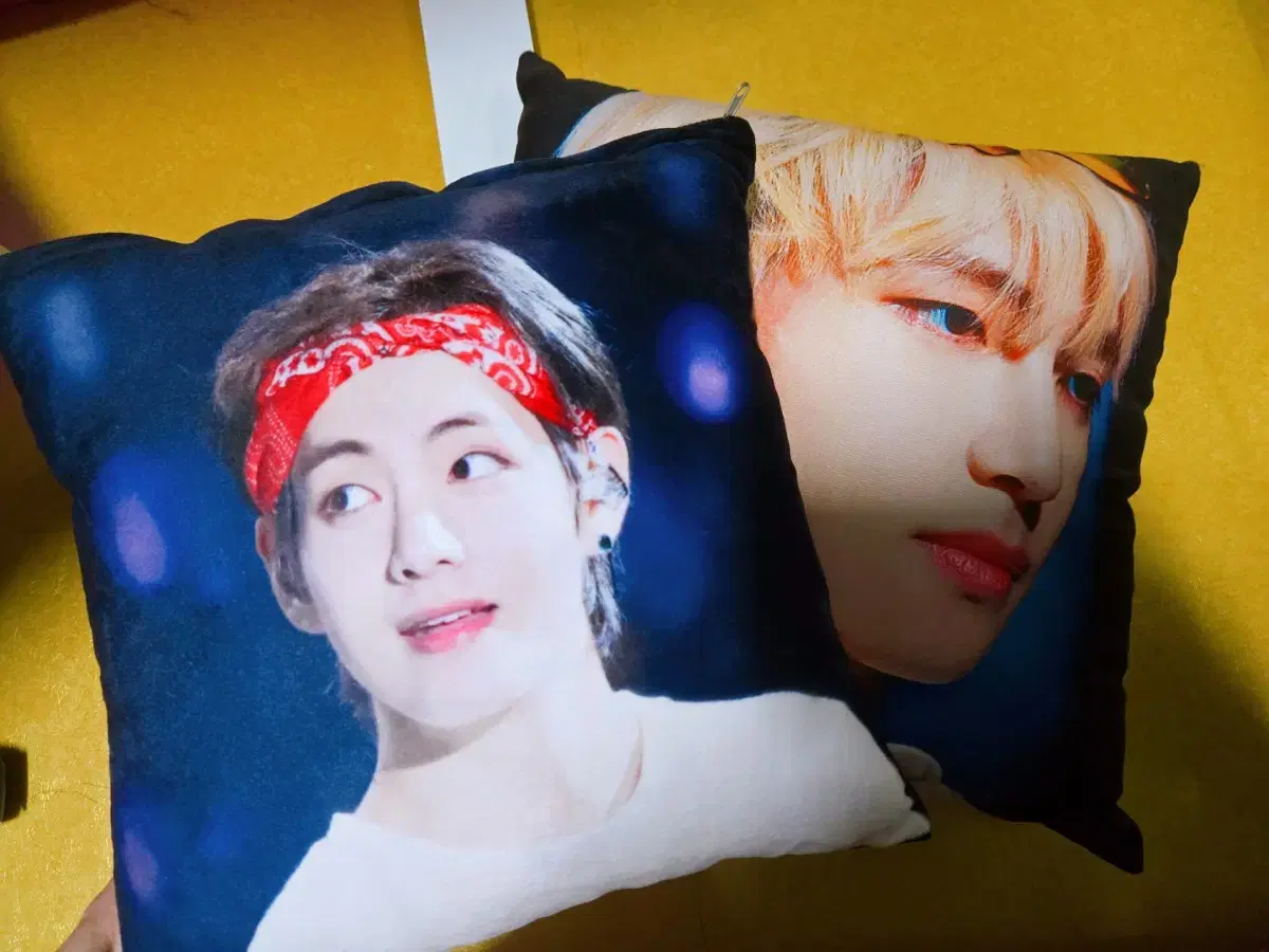 방탄소년단 뷔 태형 쿠션 커버 세트