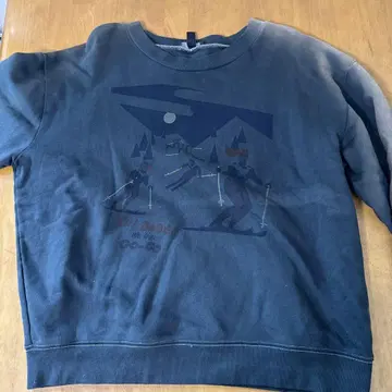 스키 그래픽 다크 블루 트레이닝복