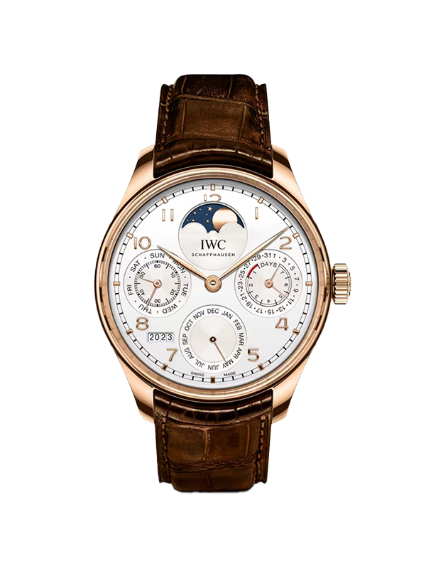 IWC 포르투기저 퍼페츄얼 캘린더 골드 시계 (IW503302)