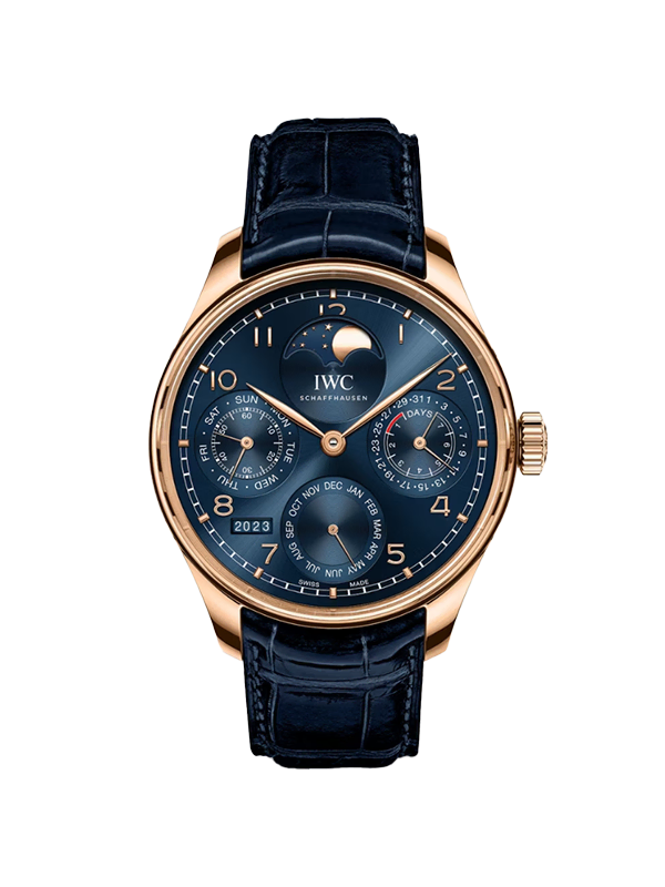 IWC 포르투기저 퍼페츄얼 캘린더 골드 시계 (IW503312)