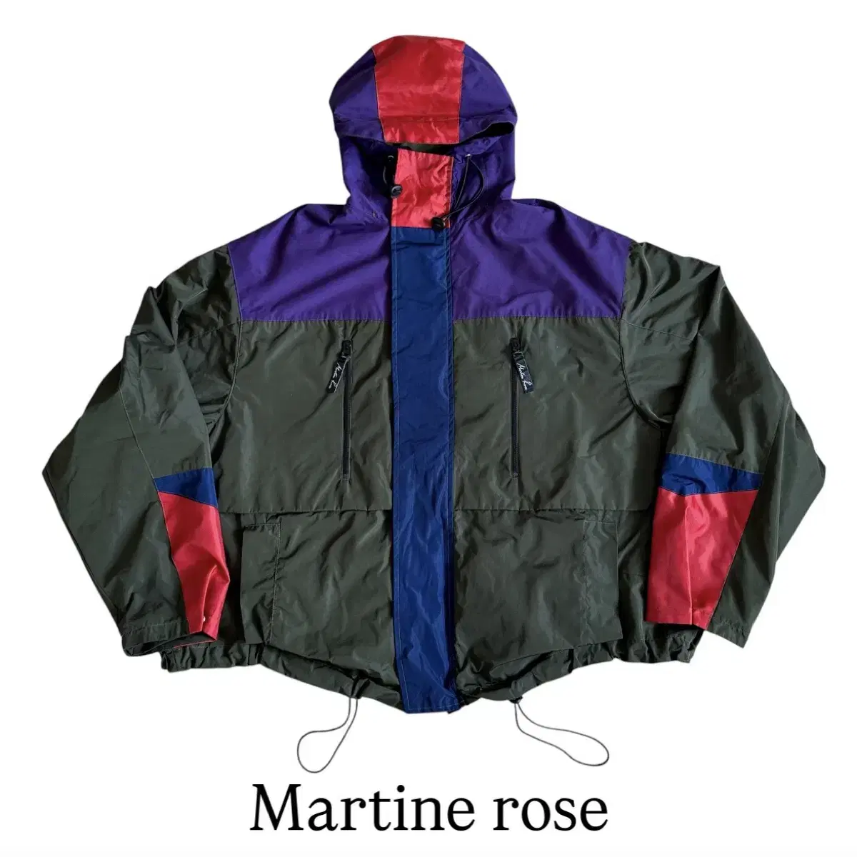 마틴로즈 18ss 컬러블럭 레인자켓 martinerose