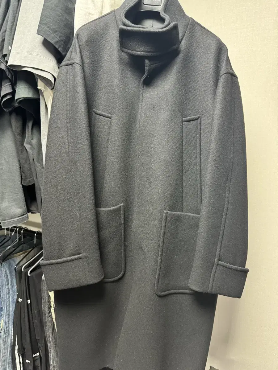 우영미 24fw 울발마칸 하이넥 코트 46 size