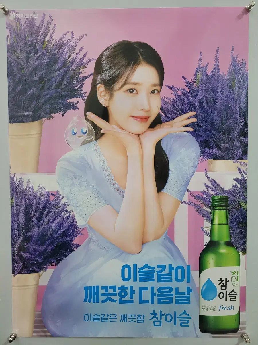 아이유 포스터 브로마이드 가로45 세로62 참이슬