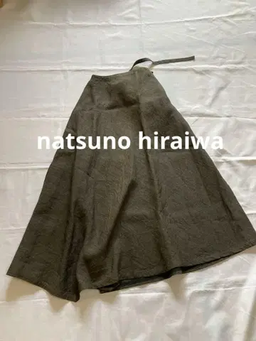 미사용 natsuno hiraiwa 여름 히라이와 스커트 린넨 100%