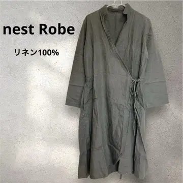 네스트 로브 린넨 100 카슈쿨 원피스 가운