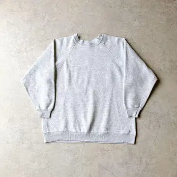 90s USA제 Hanes 무지 맨투맨 래글런 그레이 얼룩 구제 의류